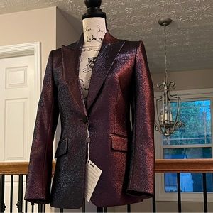 Veronica Beard Ashburn Dickey Jacket.  Size 0. Metallic.  NWT